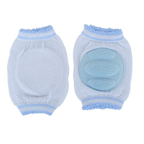 Kassy Pop Curated Just for You Baby's Cotton Crawling Anti-Slip Knee Pads (Blue, Free Size)