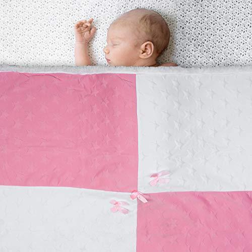 Kassy Pop Double Layer Minky Baby Swaddle Blanket for Babies/Infants/Toddlers, Plush Receiving Blanket for Crib, Bedding, Nursery, 2.5 x 3 ft, 0-3 Years