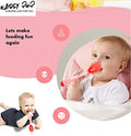Kassy Pop Curated Just for You Silicone Temperature Sensitive Baby Spoon and Fork Set -Baby Training Tableware for Introducing Your 12 Months+ Infant Or Toddler to Self-Feeding and Solid Food