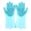 Multi-use Latex Free Silicon Scrubber Gloves for Dishwashing, Pet Grooming, Car Cleaning, Great for Protecting Hands During Washing, Heat Resistance Kitchen Gloves (Multi-Colour, 1 Pair)