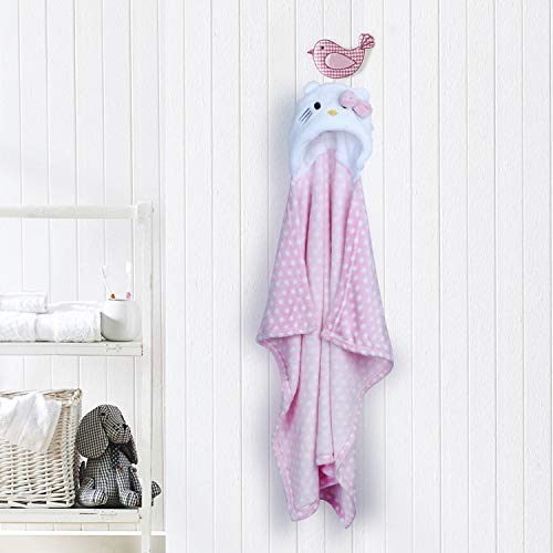 Kassy Pop Cartoon Hooded Microfiber Fleece Baby Blankets Cum Bath Towels/Robes - Soft & Super-Absorbing, Excellent Baby Shower Gift for Newborns to Toddlers, 30 x 40 inches, 0-2 Yrs, Pink1