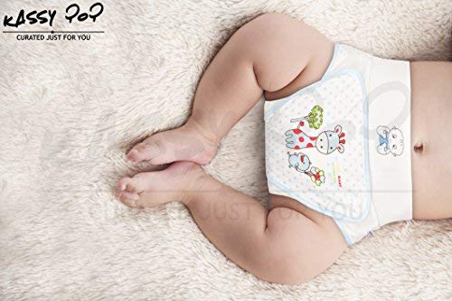 Kassy Pop Curated Just for You Baby Diaper Training Pants/Underwears/Briefs - Cute Diaper Nappy Covers for Baby - Blu-JRF-s