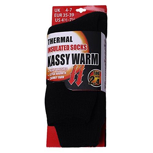 KASSY POP CURATED JUST FOR YOU Unisex Thermal Insulated Woollen Socks (Black, Free Size)