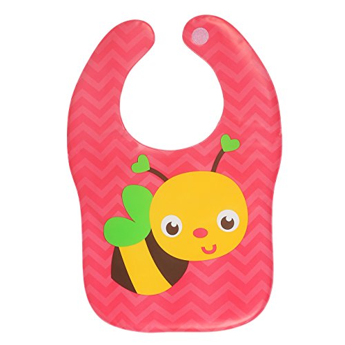 Square Waterproof Plastic Bib, Soft Fabric, Reusable, Unisex, Free Size wi Comfort-Fit Velcro Closure, BPA Free, Best Gifting Option for Baby Showers, Baby Registry for Baby Boys & Baby Girls, Yellow