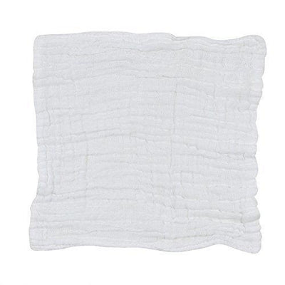 Square Muslin Baby Towels Square Wipes, 10x10-inches, 0-18 Months (White) - Pack of 5