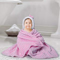 Kassy Pop Cartoon Hooded Microfiber Fleece Baby Blankets Cum Bath Towels/Robes - Soft & Super-Absorbing, Excellent Baby Shower Gift for Newborns to Toddlers, 30 x 40 inches, 0-2 Yrs, Pink1