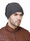 KASSY POP CURATED JUST FOR YOU Unisex Knitted Acrylic Wool with Pashmina Beanie Cap (Dark Grey, Free Size)