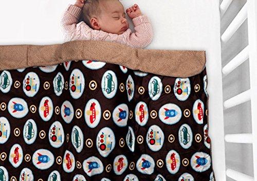Kassy Pop Curated Just for You Unisex Organic Microfiber Fleece Blankets (Brown, 0-2 Years)