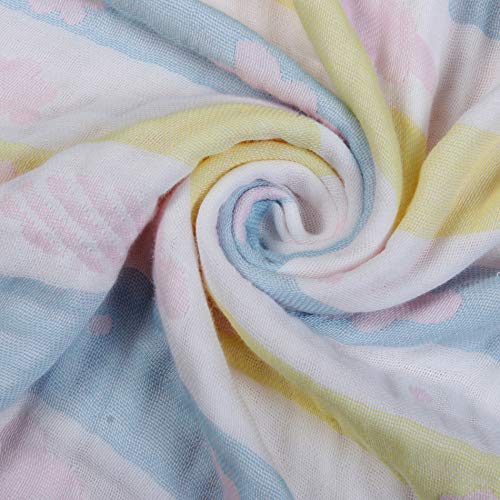Kassy Pop Premium 2 Layer 100% Muslin Cotton Baby Swaddle Blanket, Jacquard Cotton Bed & Receiving Blanket/Swaddler, Unisex, Lightweight, Soft and Suitable for All Seasons for New-Born to Toddler