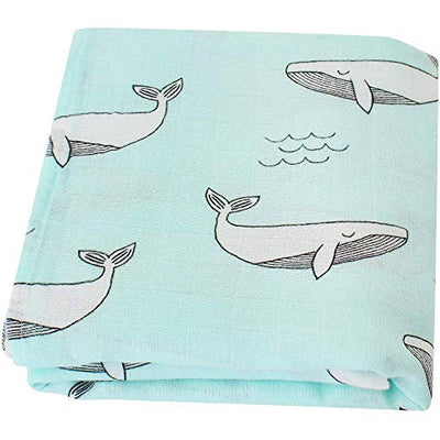 Kassy Pop 100% Bamboo Cotton Baby Swaddle Wrap Cum Receiving Blanket – Usable as a Burping Cloth & Bath Towel, Unisex, All Season Use, 125x100 cm