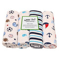 KASSY POP Baby's Cotton Flannel Wrapping Sheets Blankets Swaddles (0-1.5 Years) -Combo Pack of 4
