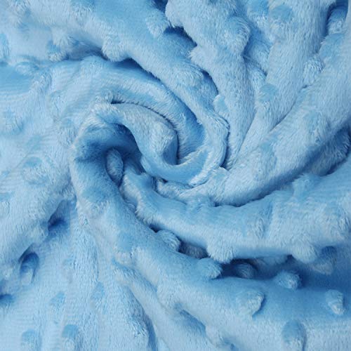 Kassy Pop Fleece Multipurpose Blanket Wrapping Sheets Swaddles for New Born to 1.5 Years, Unisex, Excellent Baby Shower Gift (Blue)