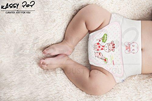 Kassy Pop Curated Just for You Baby Diaper Training Pants/Underwears/Briefs - Cute Diaper Nappy Covers for Baby - PNK-JRF-S