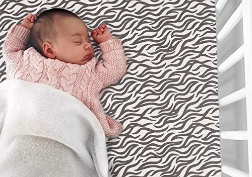 Kassy Pop Waterproof Baby Bed Pads, Mattress Protector with Cotton Surface Zebra Print