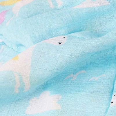 Kassy Pop 100% Bamboo Cotton Baby Swaddle Wrap Cum Receiving Blanket – Usable as a Burping Cloth & Bath Towel, Unisex, All Season Use, 125x100 cm