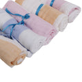 KASSY POP CURATED JUST FOR YOU Baby Muslin Towels, 10x10 Inches, Pack of 5 (0-18 Months)